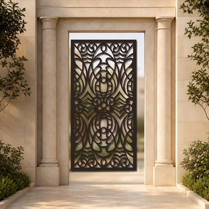 ABS-36 ornamental abstract laser cut metal panel mockup