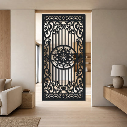 ABS-38 circular ornamental laser cut metal panel mockup