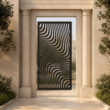 ABS-42 topographic wave laser cut metal panel mockup