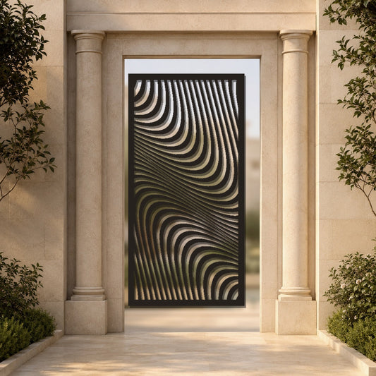 ABS-42 topographic wave laser cut metal panel mockup